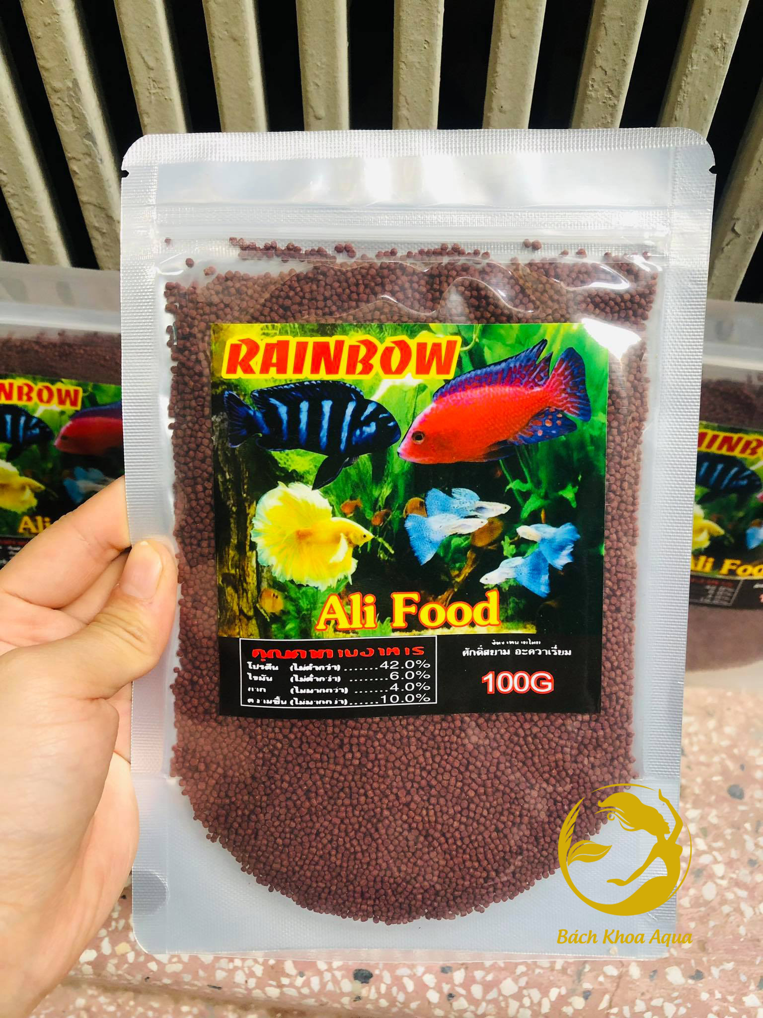 Thức ăn Rainbow lên màu cho cá Ali và các loại cá cảnh