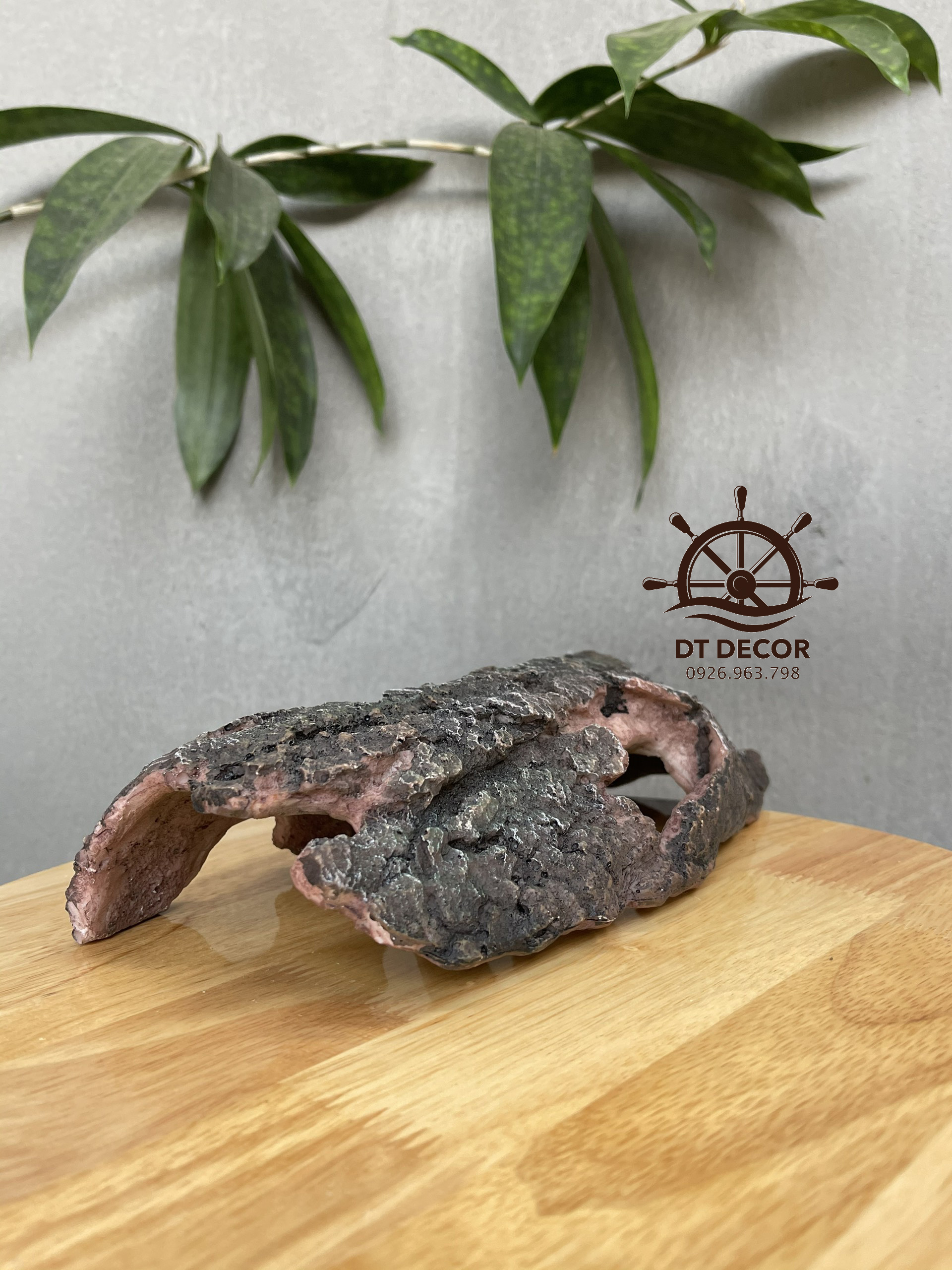 Hang nửa cây gỗ cho cá và tép