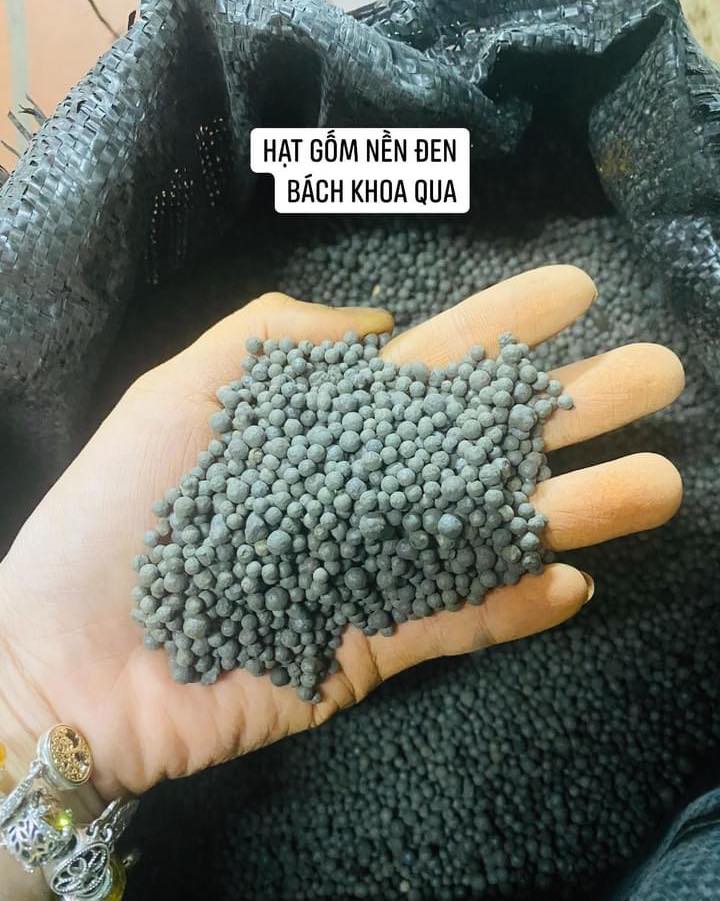 Phân nền gốm đen - đỏ trải nền bể cá