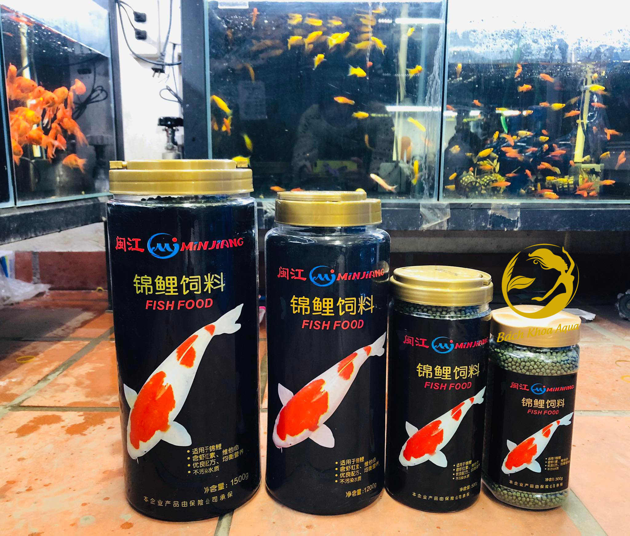 Thức ăn cá Koi hộp 300gr/500gr/1,2kg/1,5kg