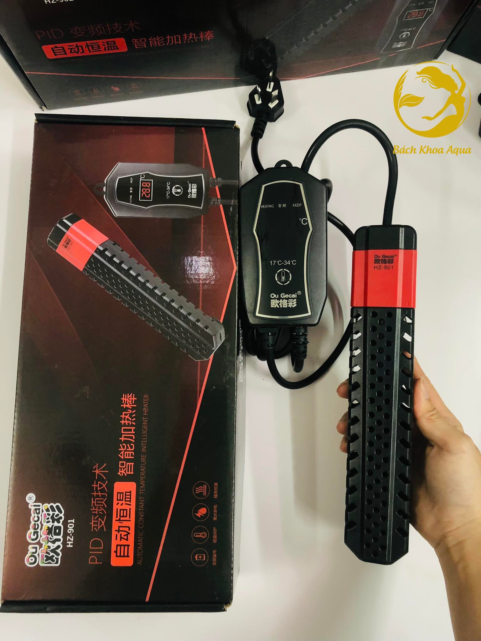 Sưởi bể cá Ou Gecai HZ-901 và HZ-902 đủ công suất