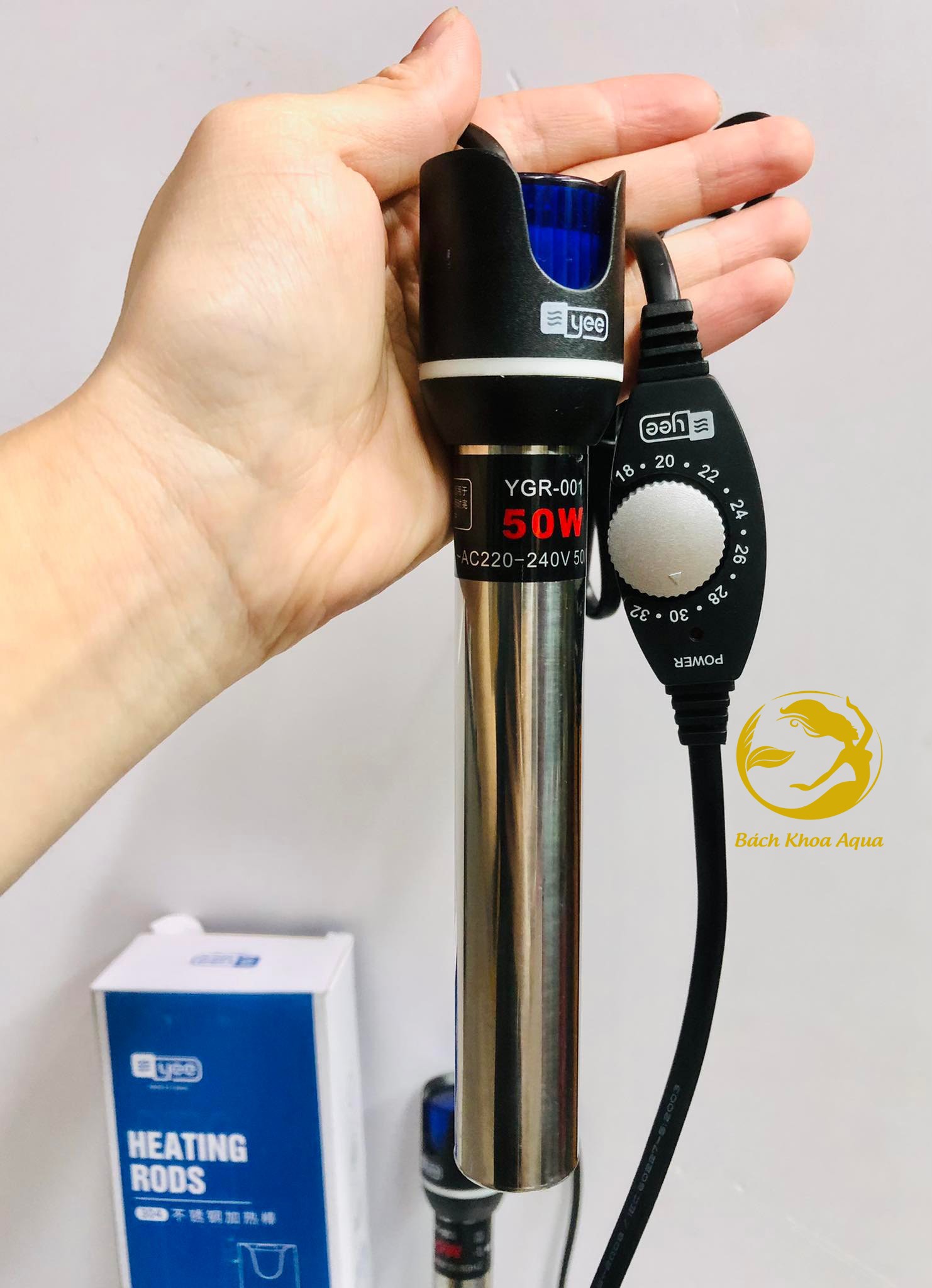 Sưởi Inox Yee cao cấp có bản điều chỉnh nhiệt độ