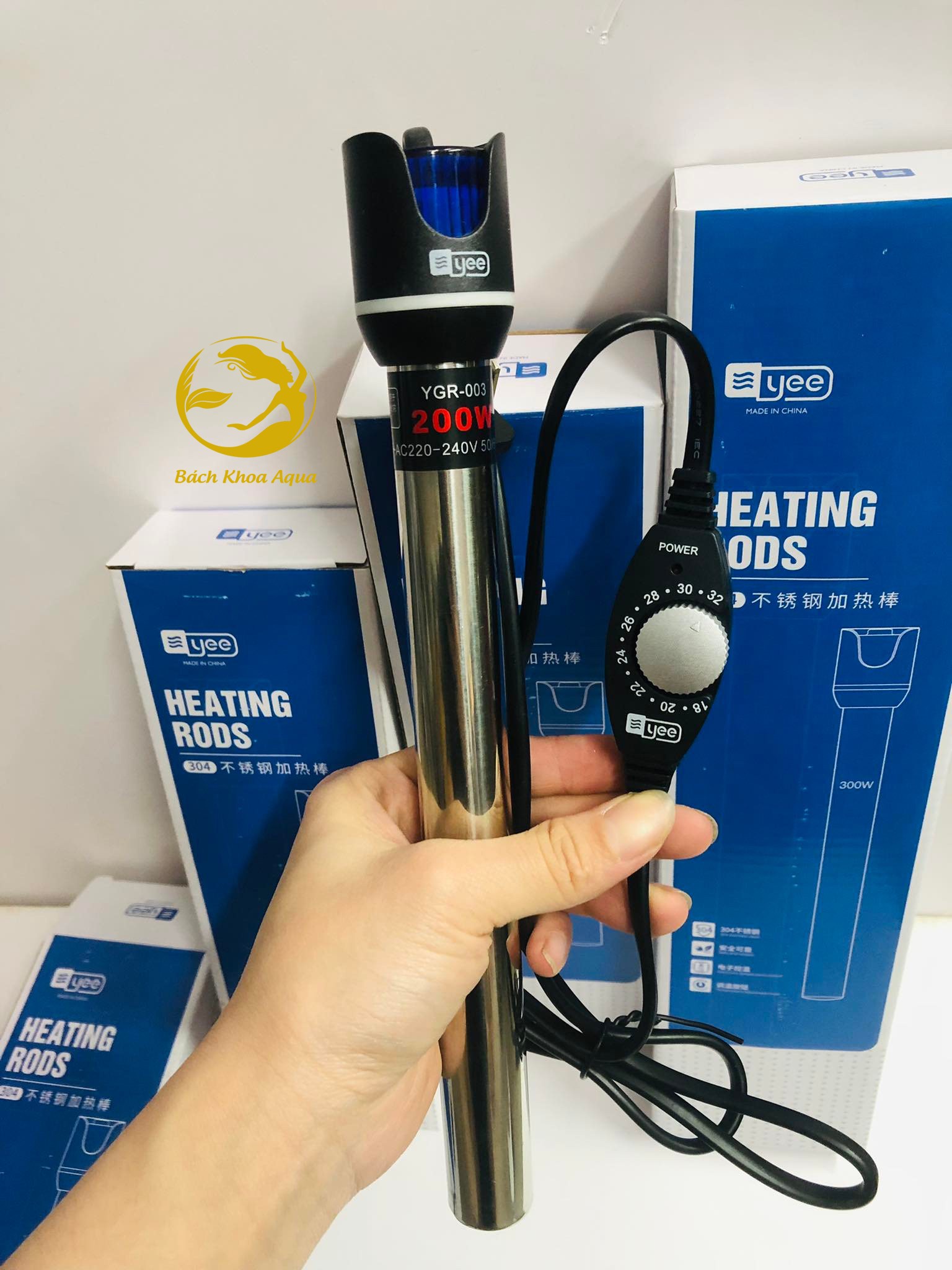 Sưởi Inox Yee cao cấp có bản điều chỉnh nhiệt độ