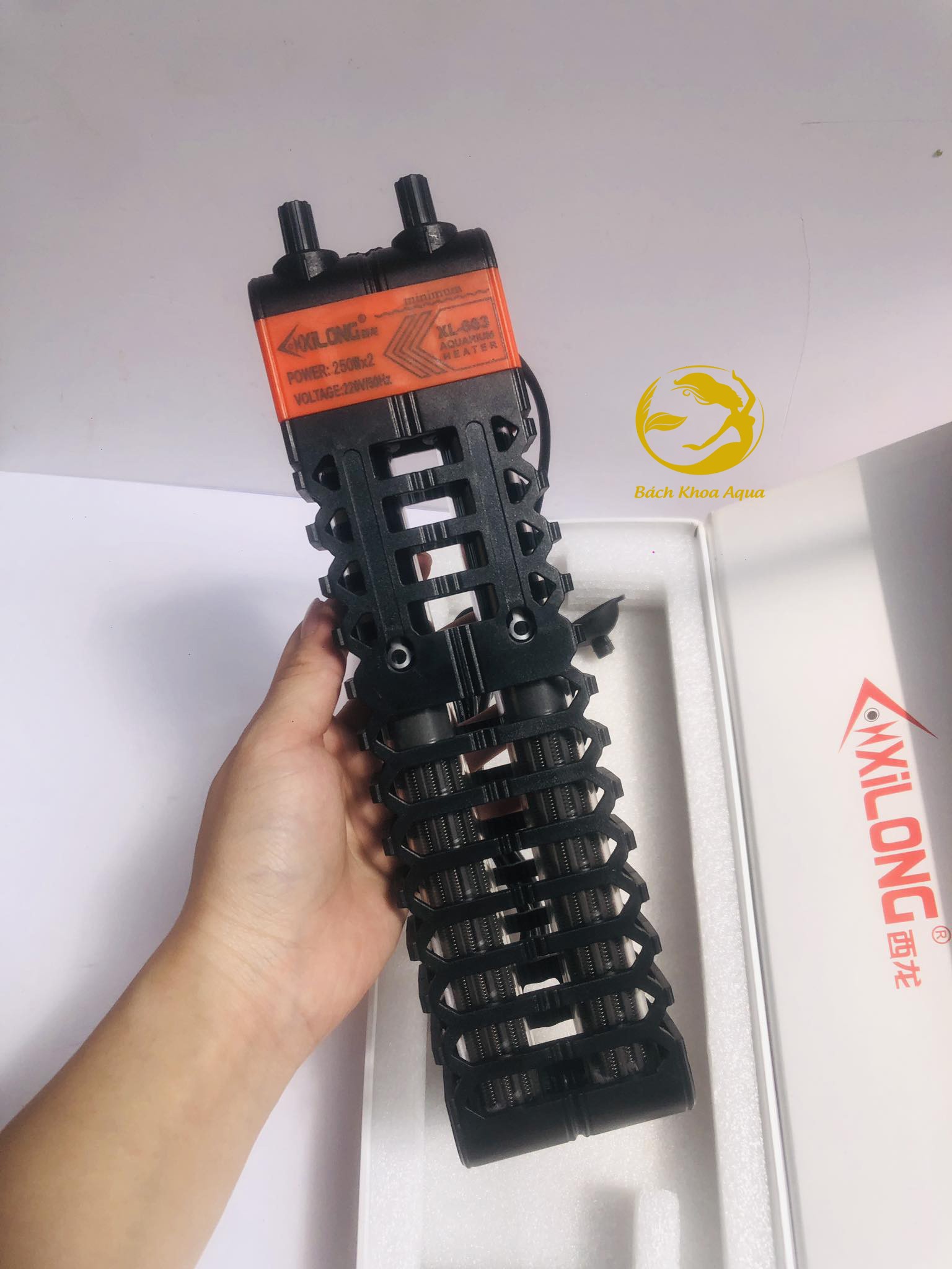 Sưởi bể cá Xilong XL-662 (thanh ngắn) và XL-663 (thanh dài) 500w