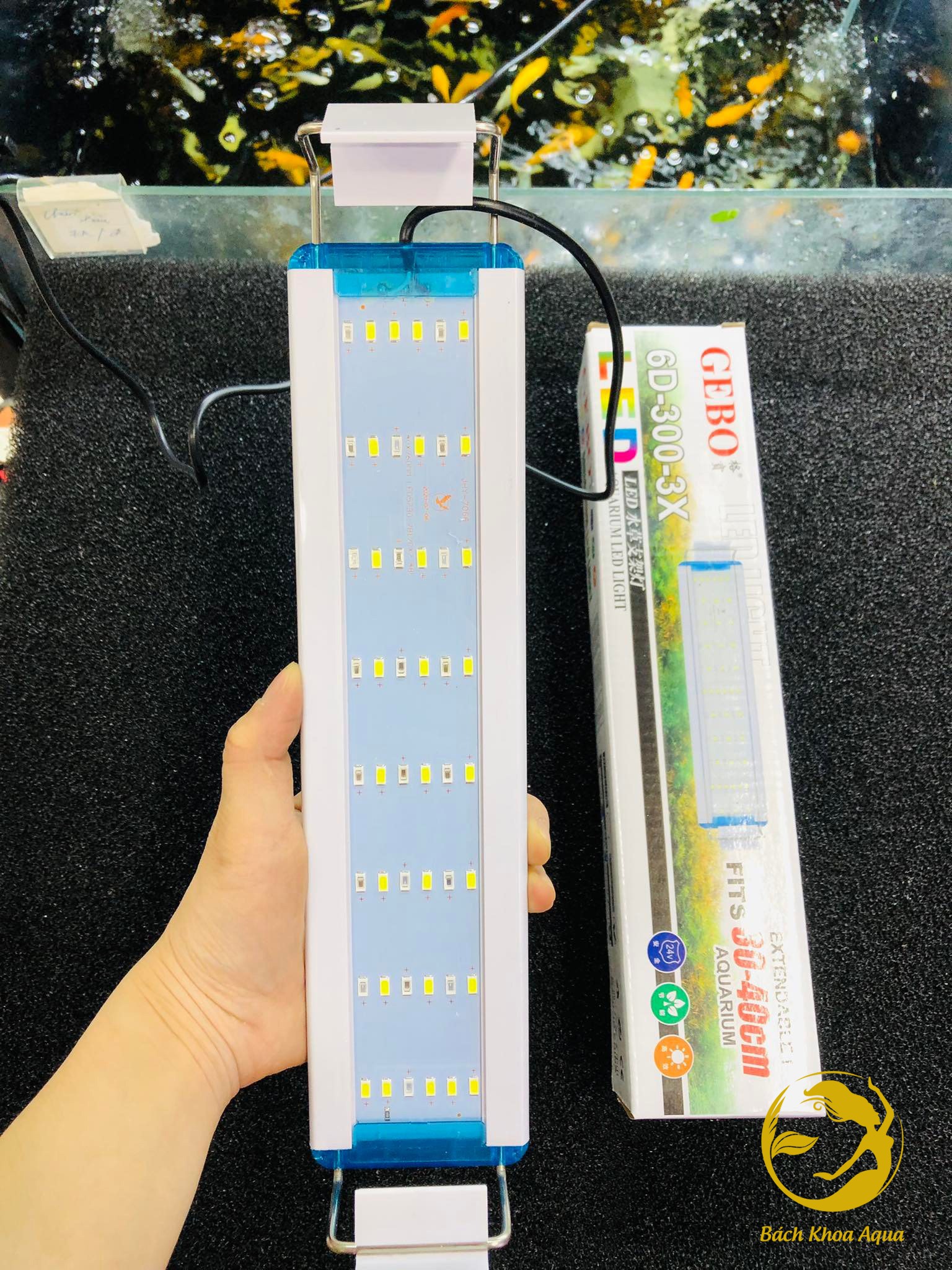 Đèn Led GEBO 6 hàng led 6D ánh sáng trắng cho bể cá thủy sinh