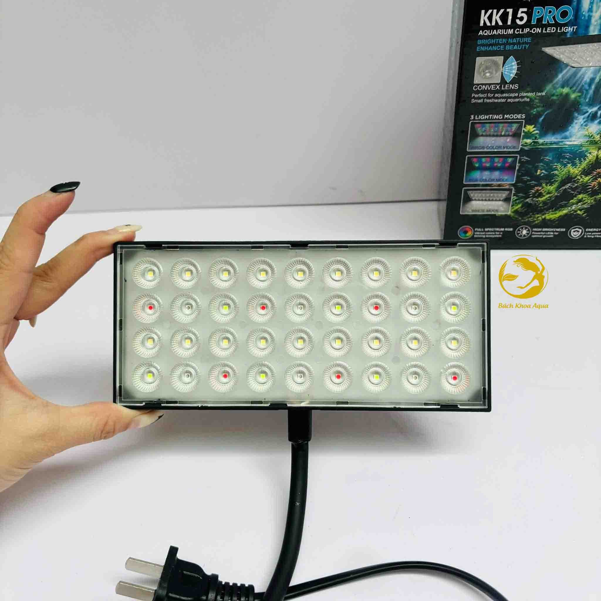 Đèn led kẹp S3 Kaokui 15 Pro - 3 chế độ kích màu đep cho bể cá