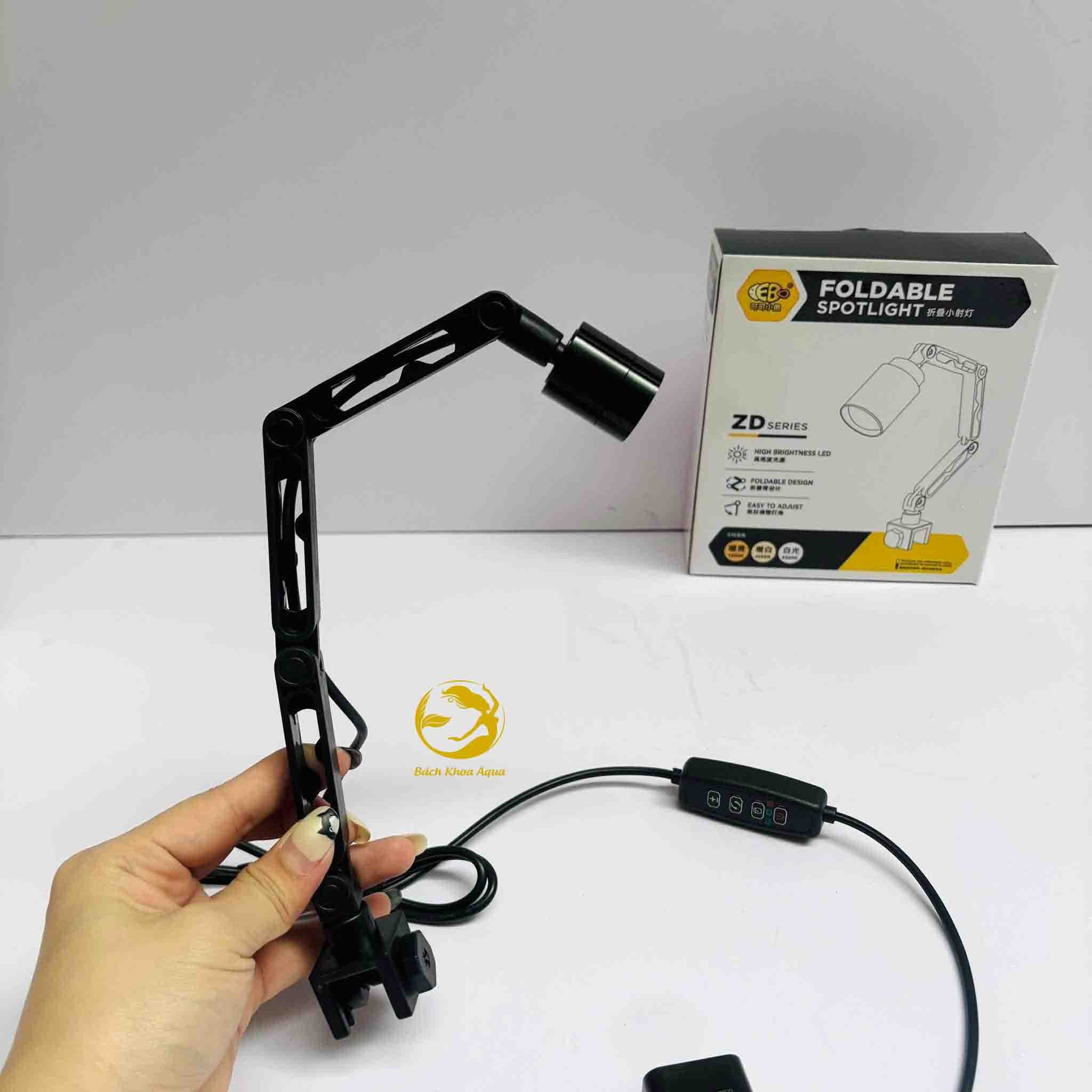 Đèn Led rọi mini Coco ZD-201 / ZD-202 chỉnh tiêu cự -   xoay cần linh hoạt 3 chế độ màu
